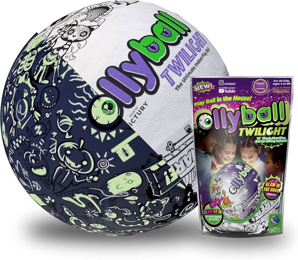 Ollyball Twilight - Glow in the Dark, Color-in Ball for Full-Force indoor and Outdoor Play! | Amazon (US)