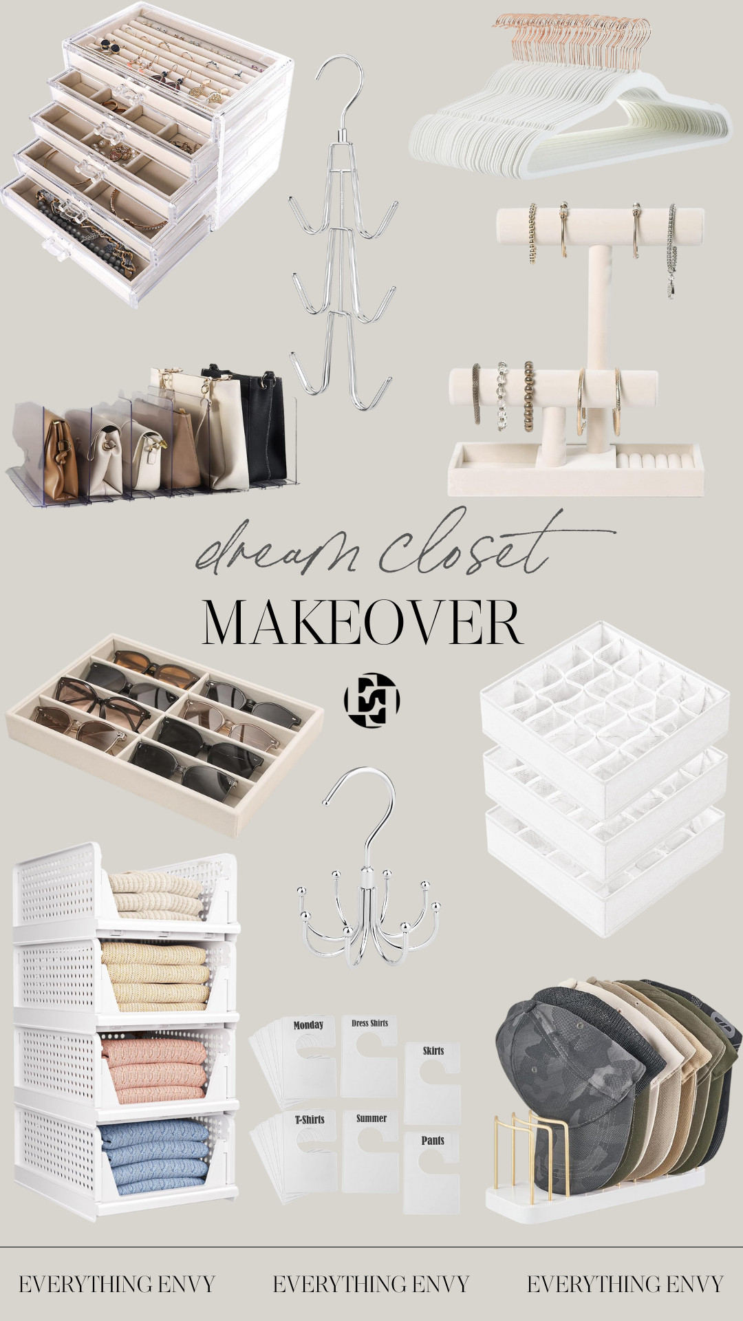 A dream closet makeover with streamlined storage, neutral tones, and a fresh, functional layout.  

 #LTKHome