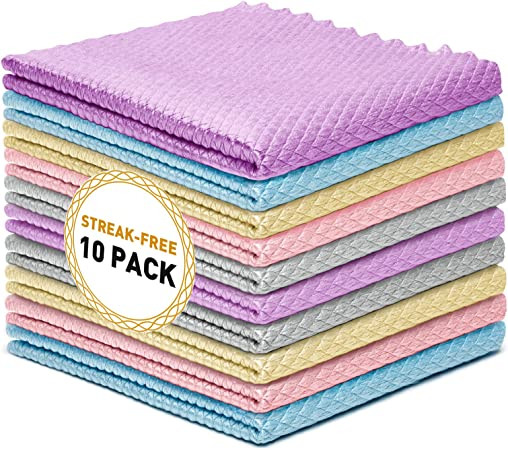 Siligli Streak Free Miracle Cleaning Cloths, Reusable Kitchen Towels, Easy Clean Cloth, Nanoscale... | Amazon (US)