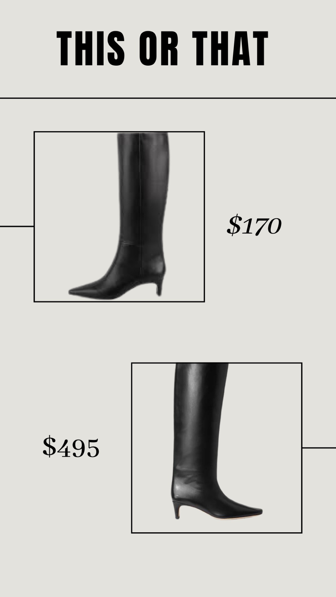 This or That, Save vs Splurge. This is the IT boot for the season. I have had my eye on the expensive pair and now it’s available at a more affordable price! #lookforless #staudwallyboot 

#LTKSeasonal #LTKShoeCrush