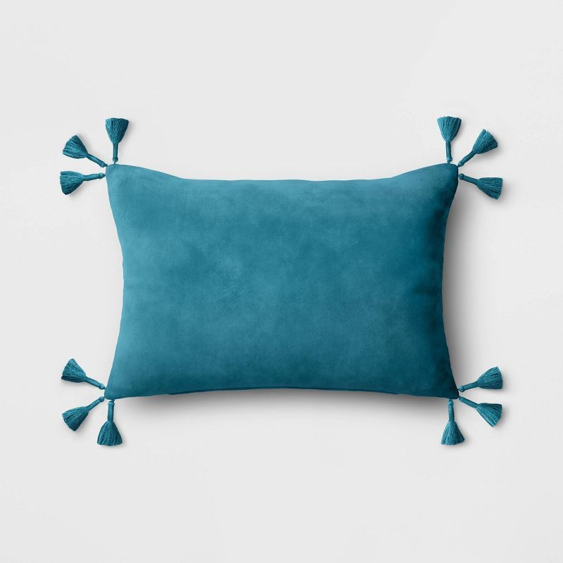 Velvet Throw Pillow with Tassels - Threshold™ | Target