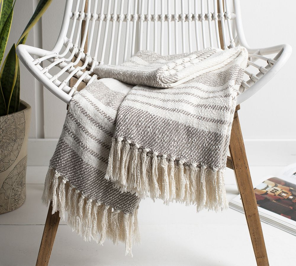Lallie Handwoven Throw Blanket | Pottery Barn (US)