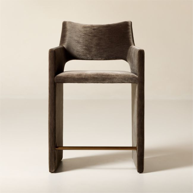 Foley Mink Velvet Counter Stool | CB2