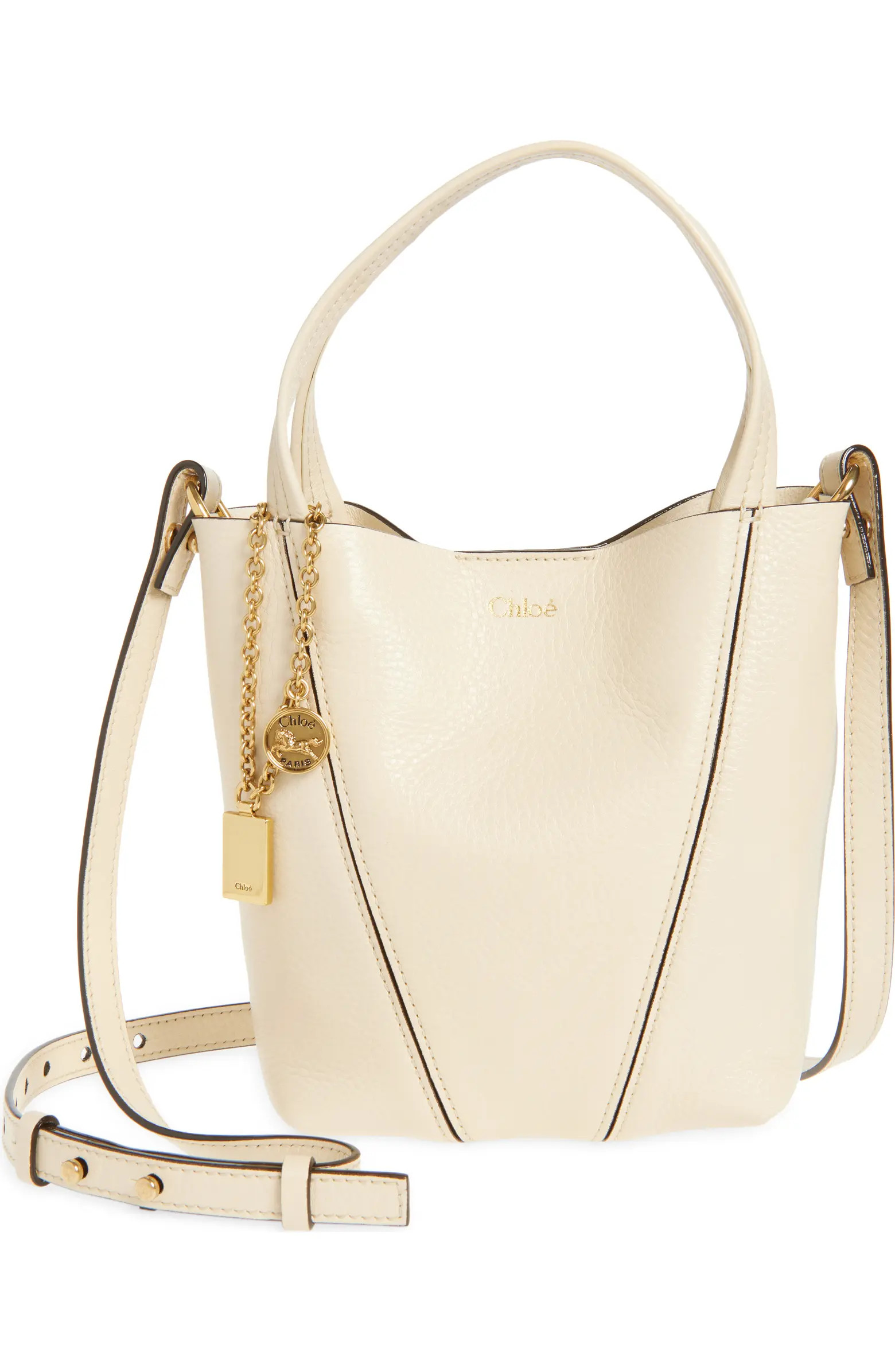 Chloé Small Spin Leather Crossbody Tote | Nordstrom | Nordstrom