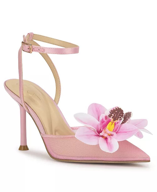Women's Vilyria Orchid Embellished Mid-Heel Pumps | Macy's
