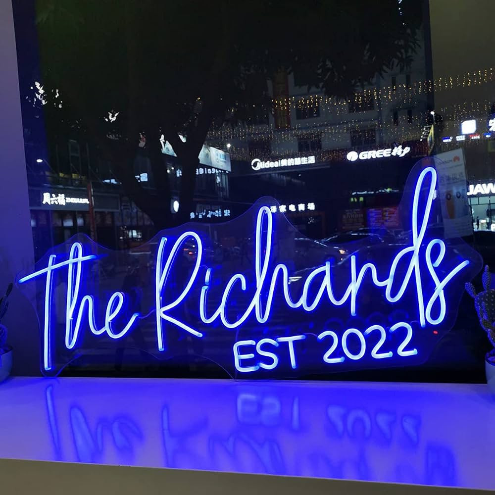 Custom Neon Signs, Personalised Large Led Neon Lights Sign Customizable for Wall Decor Wedding Bi... | Amazon (US)