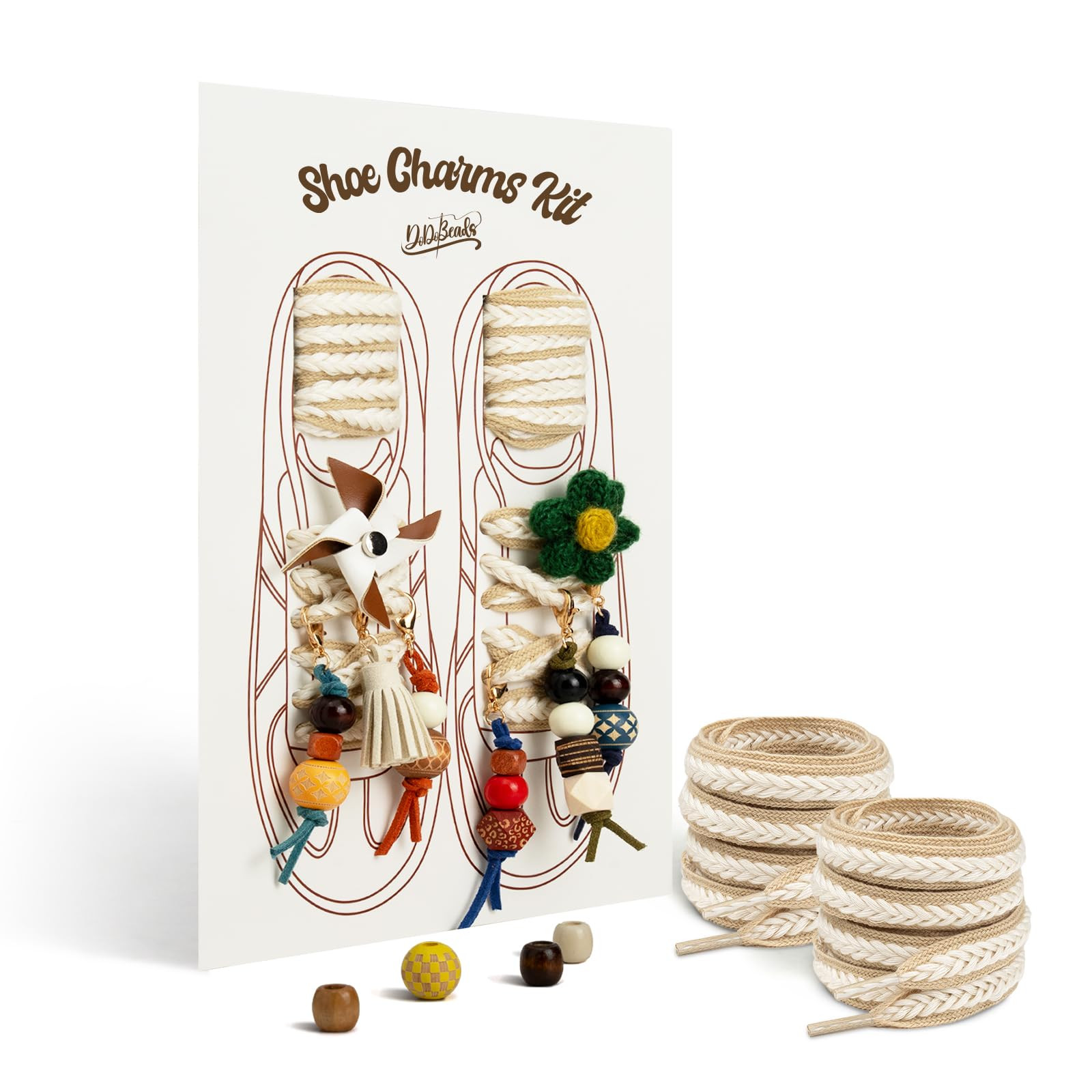 Earthy “Maillard” Tones Boho Shoe Charms Kit for Sneakers – Mixed Crochet Flower, Tassel & ... | Amazon (US)