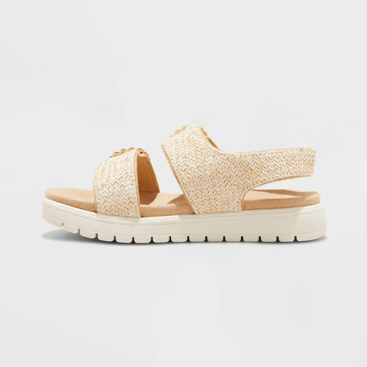 Toddler Girls' Sequerah Footbed Sandals - Cat & Jack™ Beige | Target