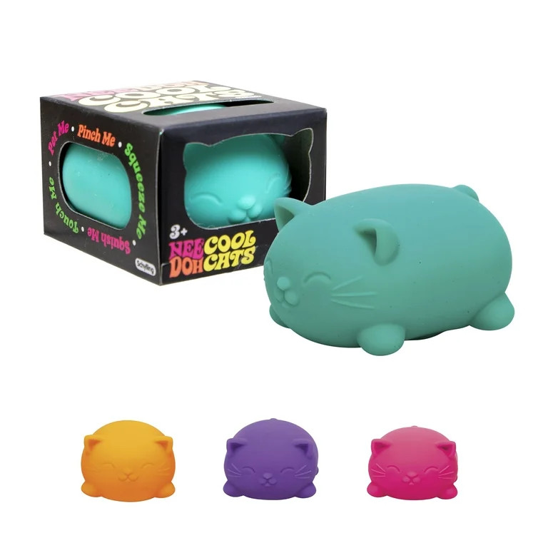 Nee Doh Cool Cats Squishy Fidget Ball, Novelty Toy, Multiple Colors, Children Ages 3+ | Walmart (US)