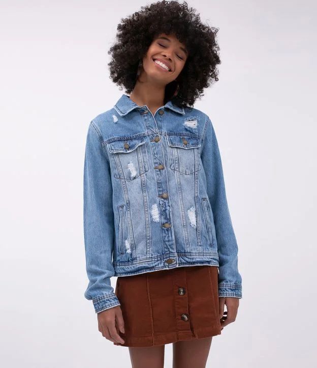 Jaqueta Jeans com Puídos - Lojas Renner | Lojas Renner (BR)
