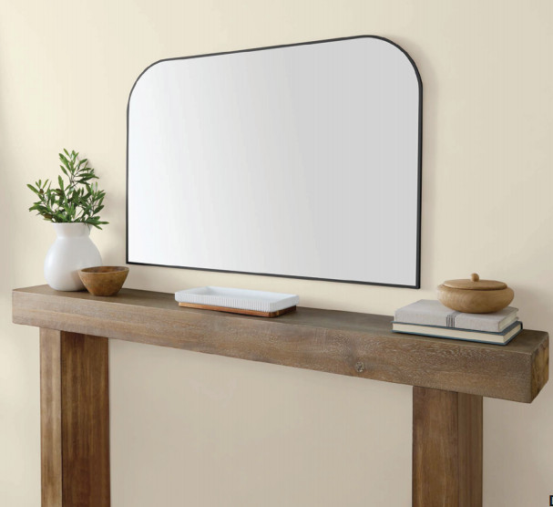 Mainstays 36"x24" Mantel Wall Mirror, Black | Walmart (US)