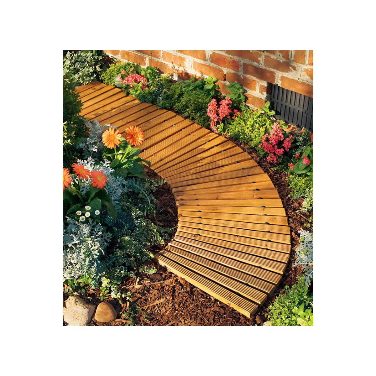 4'L Roll-Out Curved Hardwood Pathway | Wayfair North America