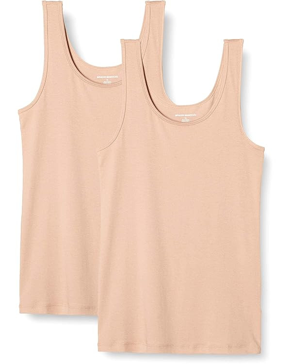 Amazon Essentials Women's Slim-Fit Tank Top, Pack of 2 | Amazon (US)