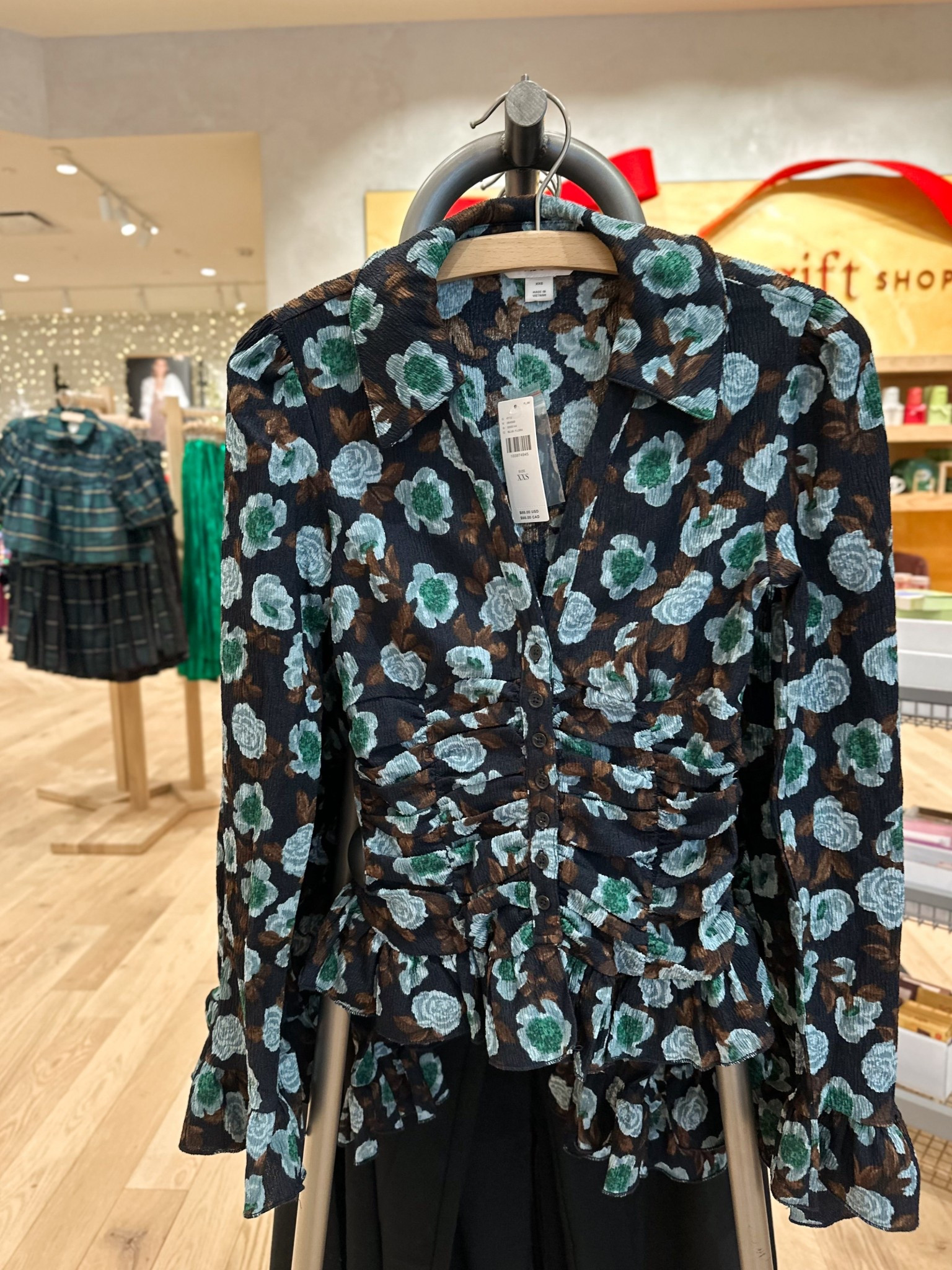 This blue floral smocked v-neck ruffle top is so versatile! Wear it as a “going out top” for date night or dinner with girlfriends this winter, or wear it to the office, too. Could be cute styled with a brown leather midi skirt, jeans, or a wide leg pant! Under $100. 

#LTKFindsUnder100 #LTKootd #LTKWorkwear