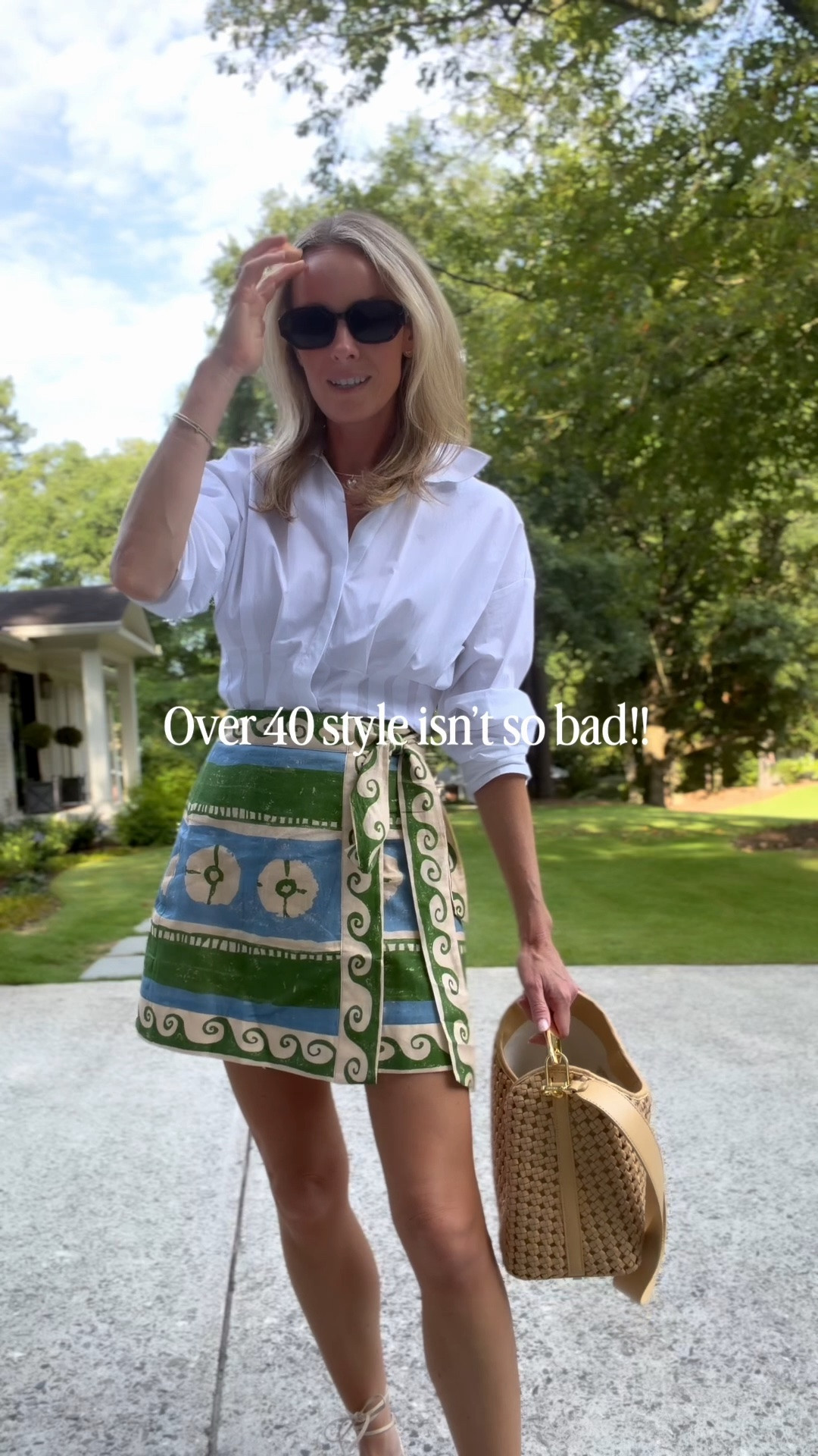 It’s not so bad out here for us 40 year olds! Ha. 41 actually 😍

Size M too / size XS skirt / fave new bag …. Love for back to school nights too!