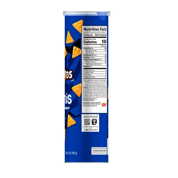Doritos Minis Cool Ranch Flavored Snack Chips Canister, 5.125 oz | Walmart (US)