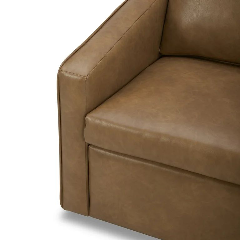 Better Homes & Gardens Steele Leather Swivel Chair, Camel | Walmart (US)