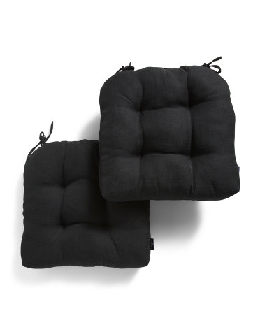 20x20 2pk Indoor Outdoor Solid Slub Tufted Seat Cushions | Marshalls