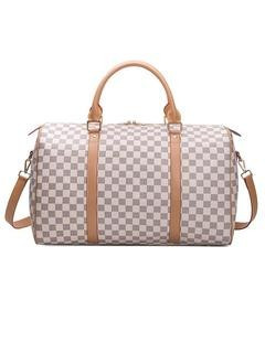 'Neo' Checked Canvas Travel Bag (2 Colors) | Goodnight Macaroon