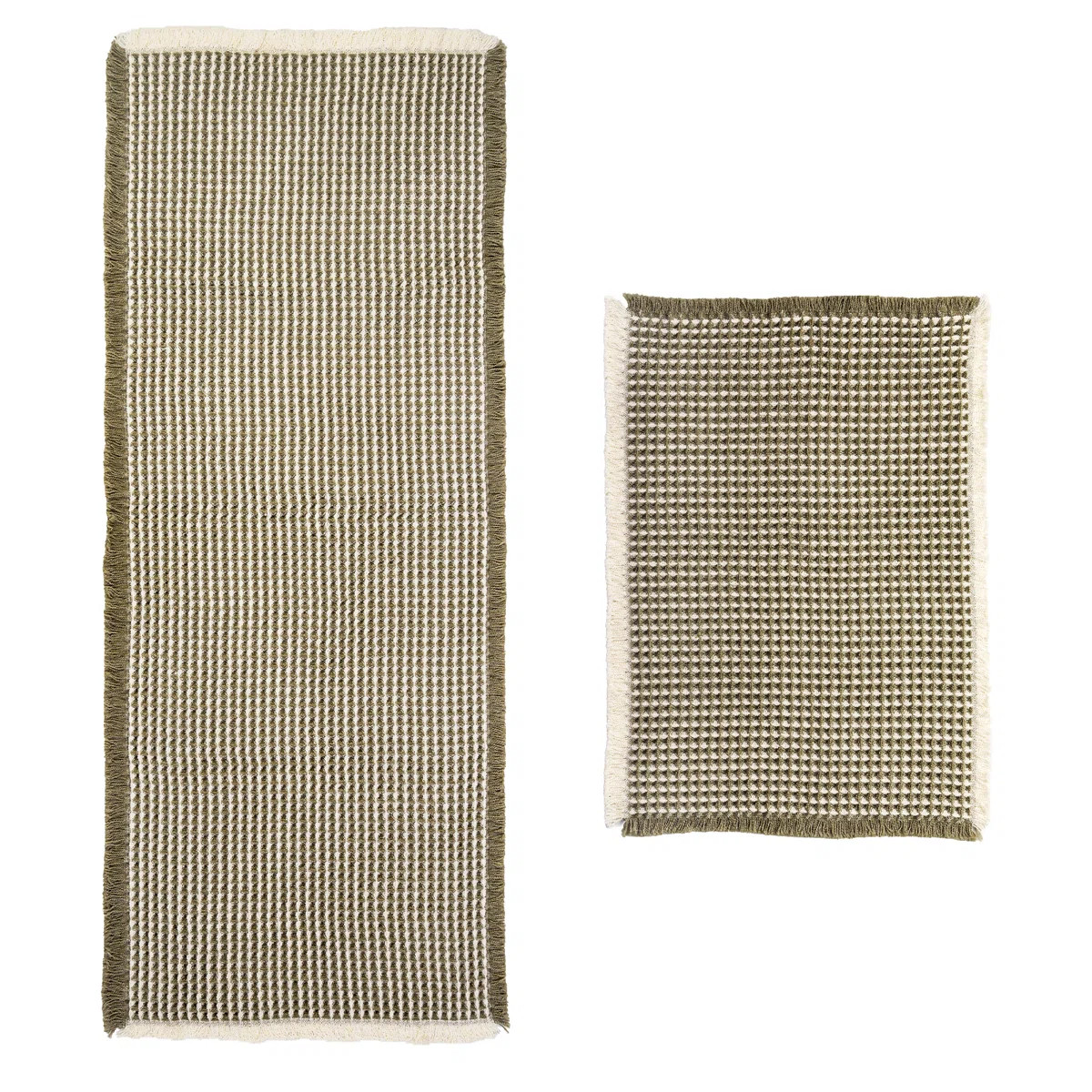 Waffle Bath Mat Set, Non Slip Bathroom Mat Set, Ultra Absorbent Bath Mats for Bathroom Decor, Ext... | Wayfair North America