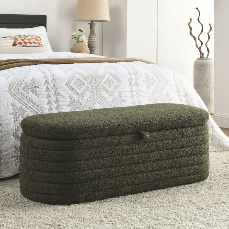 Storage Bench Modern Entryway Bench End of Bed Bench Ottoman Upholstered Bedroom Benches for Foot... | Walmart (US)