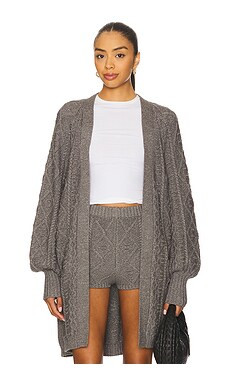 AFRM Bartow Knit Cardigan in Heather Grey from Revolve.com | Revolve Clothing (Global)