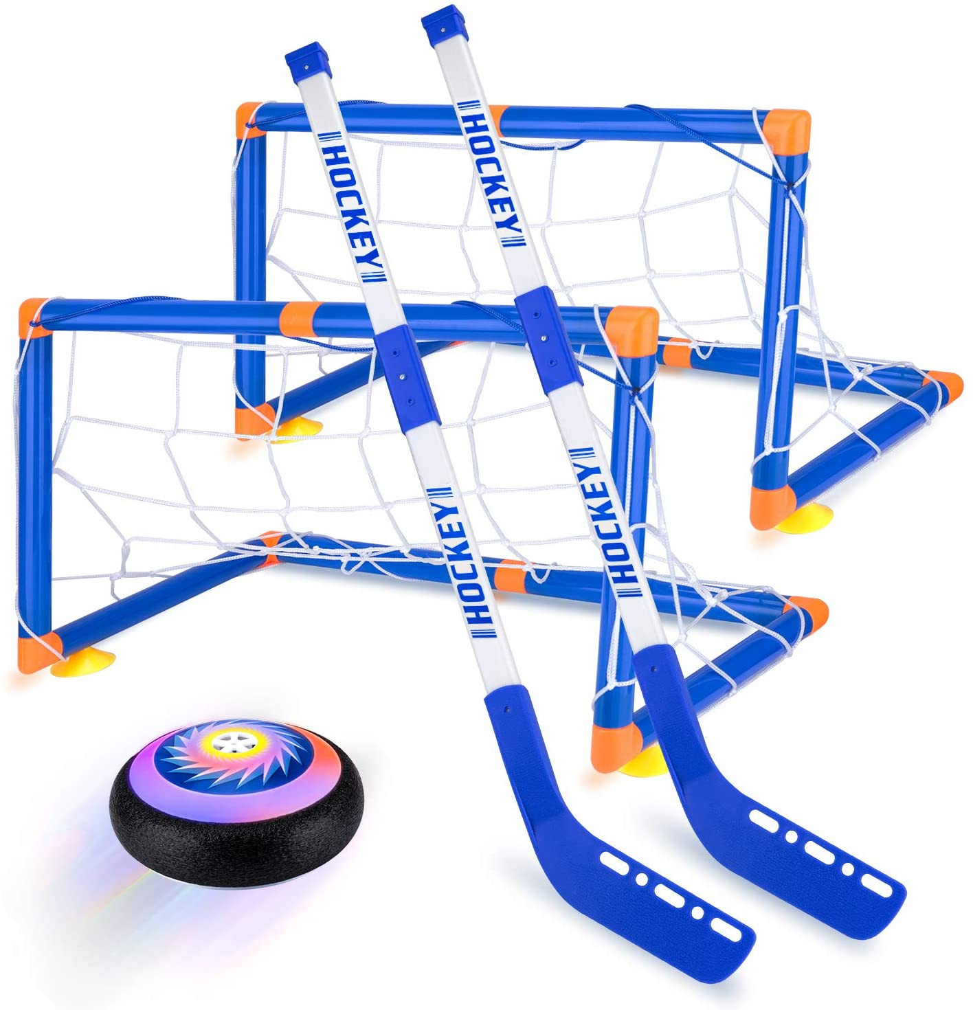 Hover Hockey Set Boys Toys, Hovering Hockey Game with 2 Goals and Led Lights, Indoor Air Soccer H... | Walmart (US)