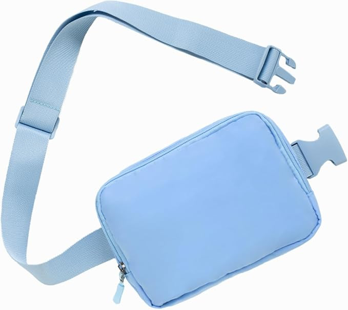Belt bag Fanny pack crossbody bags for women Everywhere belt bag (Light blue) | Amazon (US)