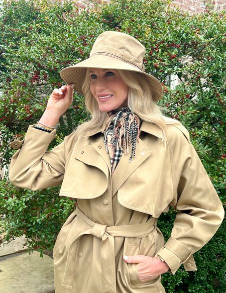 Loving this fashionable and functional rain hat! The trench coat feel is perfect and it protects your hair and face in a downpour.
Rain Hat, trench coat, rain gear, travel hat, Eric Javits hat

#LTKstyletip #LTKover40 #LTKtravel