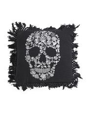 20x20 Metallic Embroidered Skull Pillow | Home | T.J.Maxx | TJ Maxx