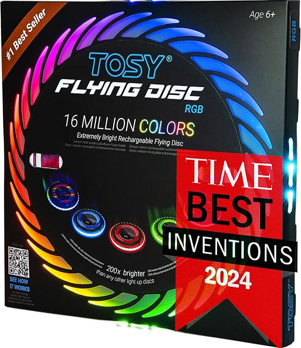 TOSY Flying Disc, 16 Million Colors RGB for Teens/Kids/Adults/Men/Boys/Girls | Amazon (US)