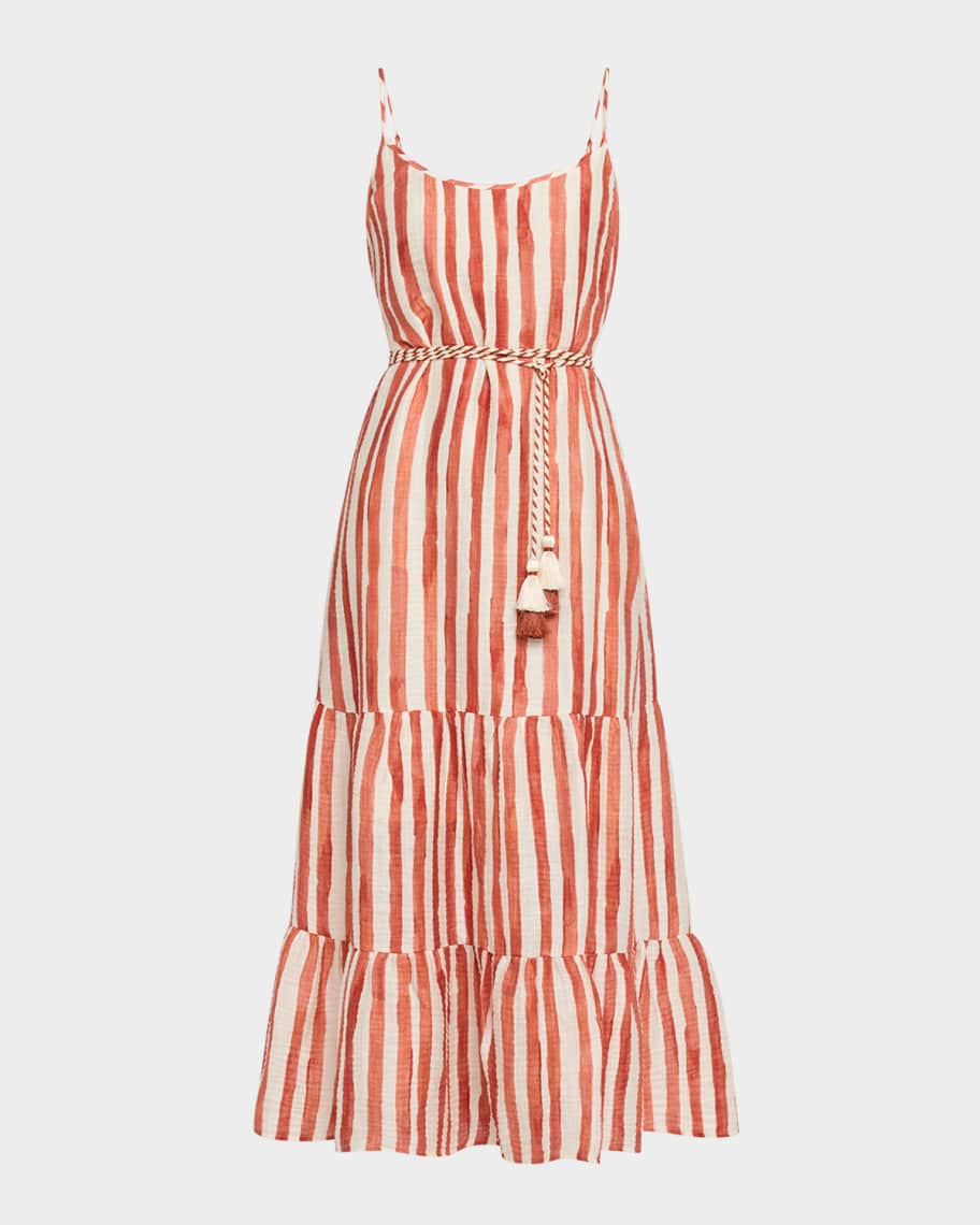 Kinley Striped Midi Dress | Neiman Marcus