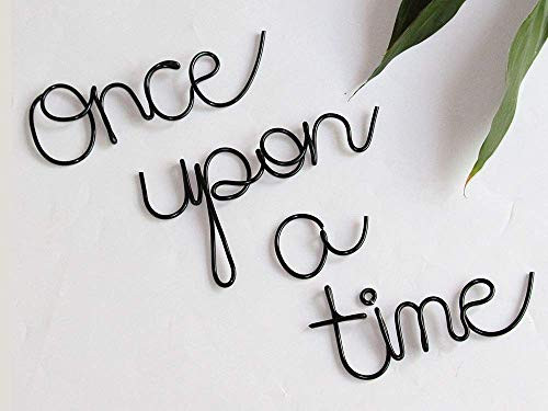 Metal Wall Decor Once Upon A Time Sign Nursery Decor Word Wall Art For Bedroom Play Women Gift (B... | Amazon (US)
