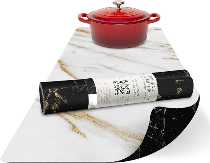 RIMONA'S Heat Resistant Table Runner - Waterproof, Table Protector, Heat Proof Trivet 350F for Ho... | Amazon (US)