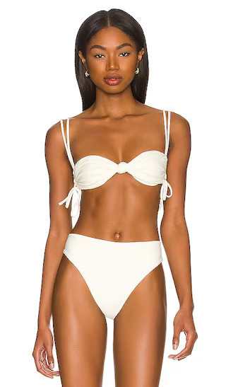 Tia Top in White | bachelorette swimwear bachelorette beach honeymoon outfits | Revolve Clothing (Global)