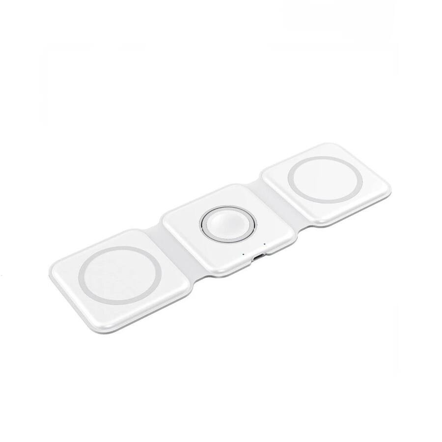 Stock Preferred - 3-in-1 Foldable Wireless Charger for iPhone, Apple Watch & AirPods White - Whit... | Best Buy U.S.