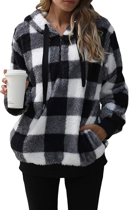 SENSERISE Womens Oversized Tie Dye Sherpa Hoodie Fuzzy Sweatshirts Pullover with Pockets | Amazon (US)