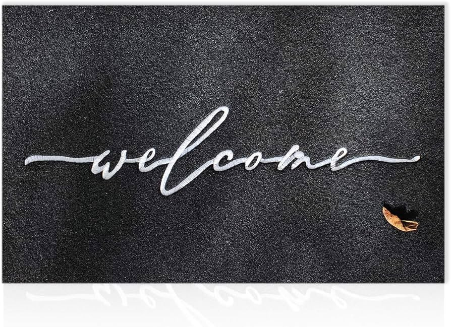 AAZZKANG Welcome Mat Door Mats Outdoor with Non Slip Rubber Backing Durable Front Door Mat Ultra ... | Amazon (US)