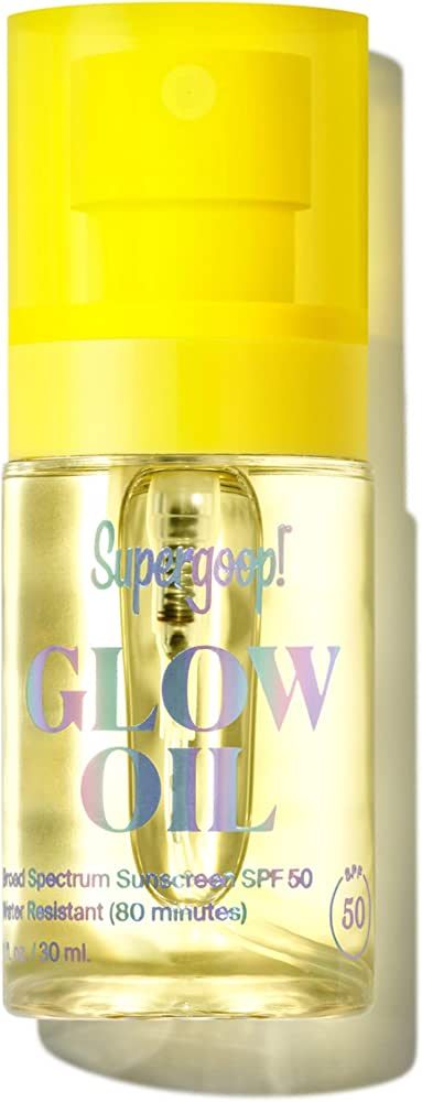 Supergoop! Glow Oil, 1.0 fl oz - SPF 50 PA++++ Hydrating, Nourishing Vitamin E Body Oil + Broad S... | Amazon (US)