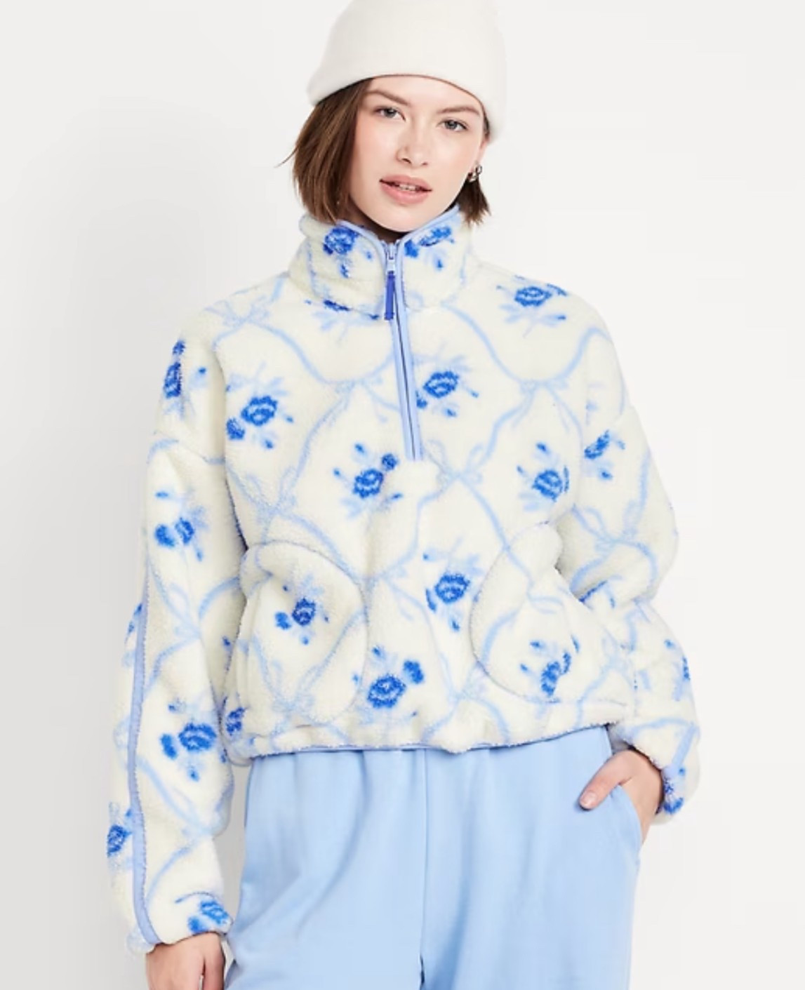 Old navy viral half zip pullover fleece sweatshirt 

Looks like love shack fancy! 

#LTKFindsUnder50 #LTKSaleAlert #LTKGiftGuide