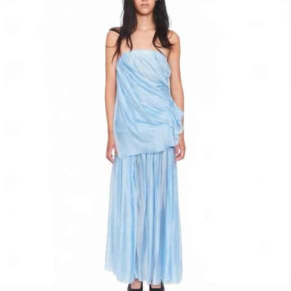 NEW THE GARMENT gilian sheer gown in light blue | Poshmark