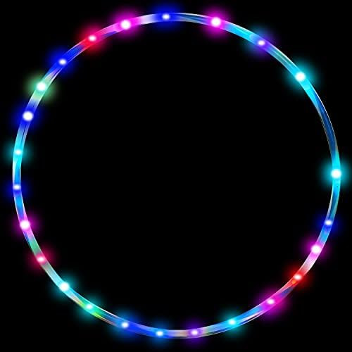 LED Hoop Dance Exercise Light Up Hoop for Kids Adults Children, Fitness Equipment Weight Loss Col... | Amazon (US)