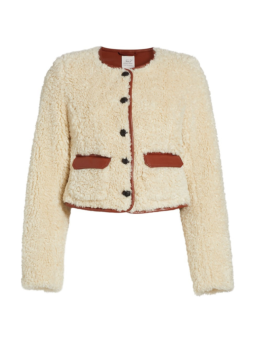Women's Naia Teddy Jacket - Ivory Mahogany - Size Medium | Saks Fifth Avenue