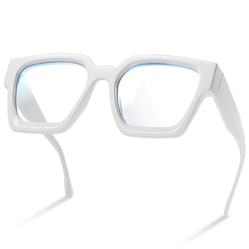 livho Oversized Blue Light Blocking Glasses for Woman - Rectangle Fashion Glasses for Computer, Chic Preppy Frame | Amazon (US)