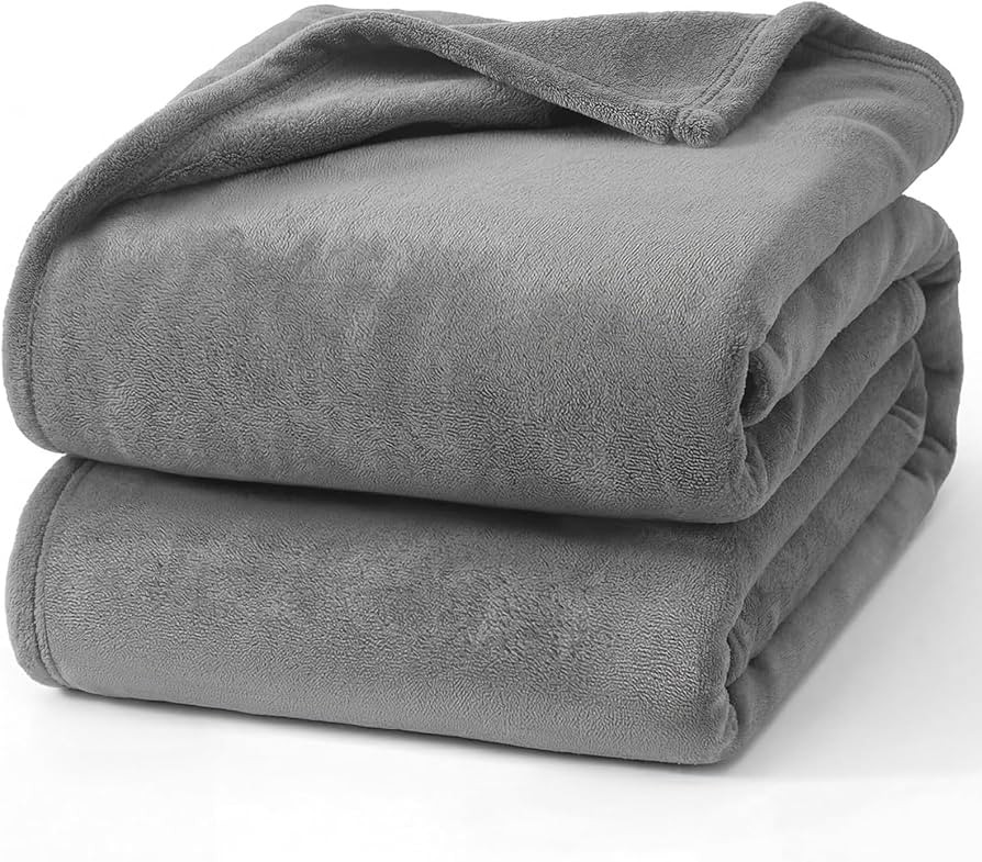 Hansleep Fleece Blanket Twin Size Grey, Soft Cozy Twin Blanket, Fuzzy Flannel Blanket for Bed, So... | Amazon (US)