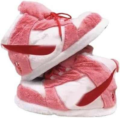 Pink High Top Sneaker Slippers Unisex One-Size Ultra Comfy and Cozy House Fluffy Slippers for Men... | Amazon (US)