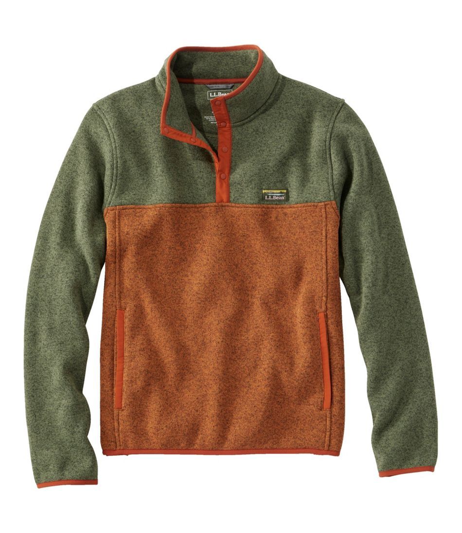 Men's L.L.Bean Sweater Fleece Pullover, Colorblock | L.L. Bean