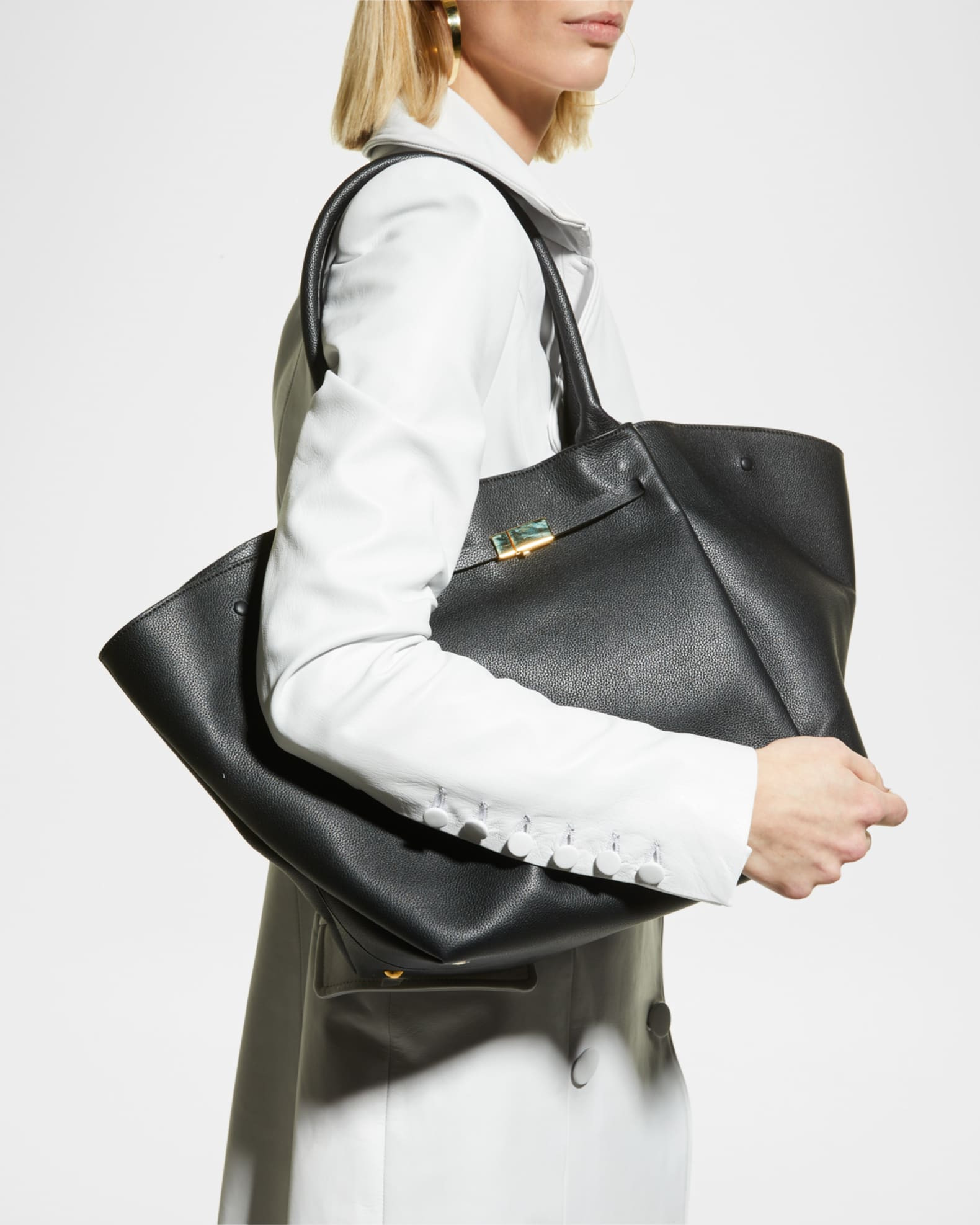 New York Calf Leather Tote Bag | Neiman Marcus