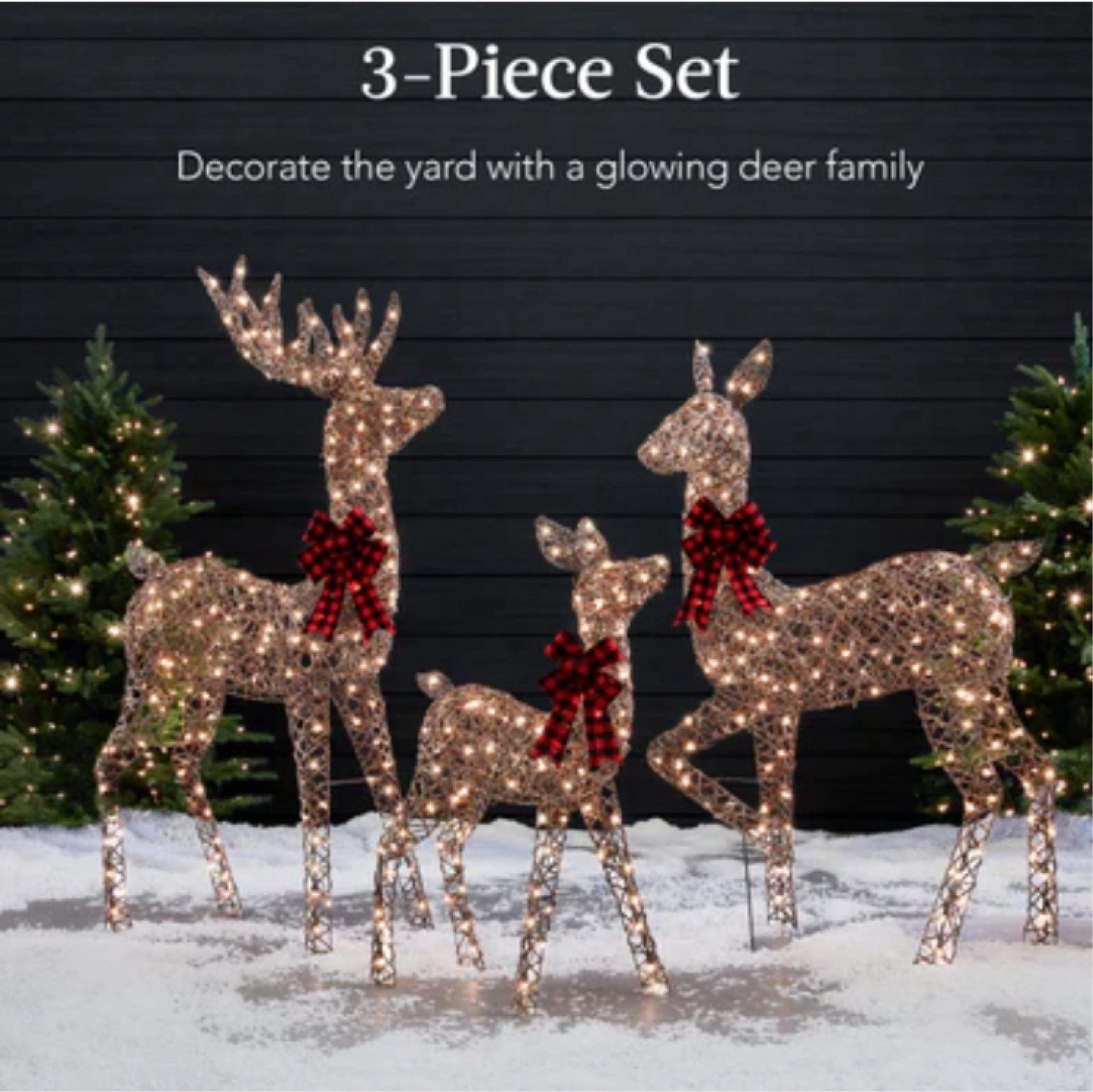 I purchased this set of lighted reindeer last year and I’m adding g to it with another set this year! The more the merrier! 

#lawndecor #christmaslights #christmasdecor

#LTKHoliday #LTKSeasonal #LTKHome