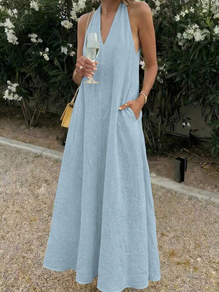2026 Spring/Summer New Elegant French Style Daily/Date/Commute Long Dress, Beach Vacation Vibe, H... | SHEIN